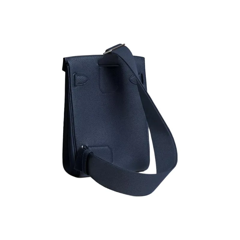 HERMES Hac A Dos Togo Calfskin Sling Bag Small Size Men's 7K Bleu Abysse Deep Sea Blue-1