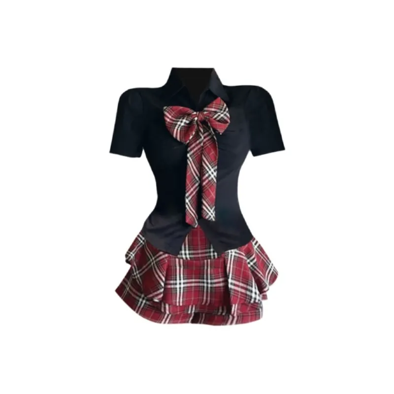 Mu Xiao Xin Two Piece Skirt Sets Women's-0