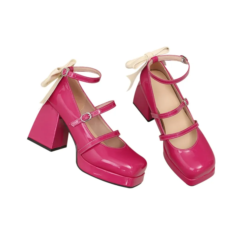 MCKP Chunky Heel High Heels 9cm Women's-1