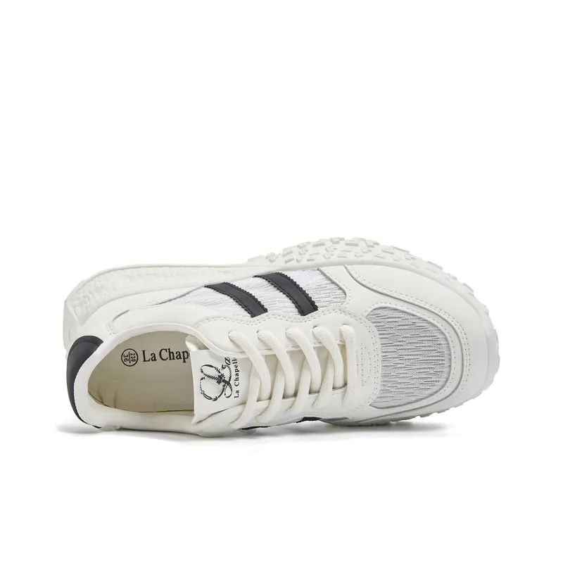La Chapelle Slip Resistant, Abrasion Resistant, Breathable, Lightweight Low Top Casual Shoes Women's White Black-3