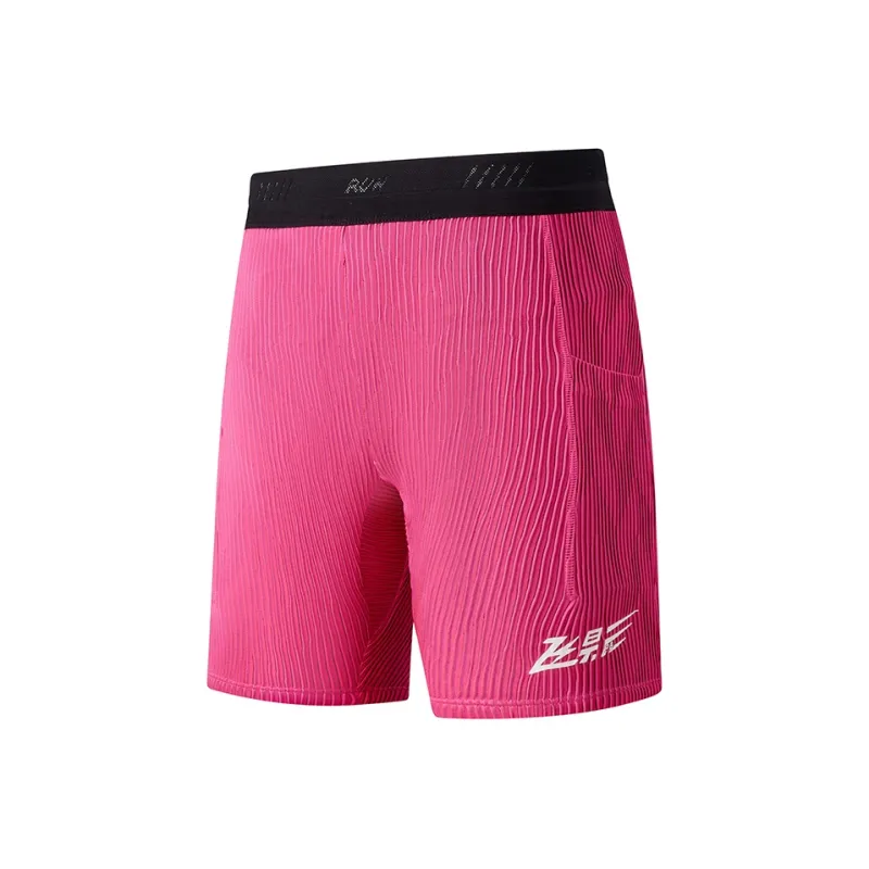 QIAODAN Feiying Sports Shorts Women's Smart Pink/Purple Black-0