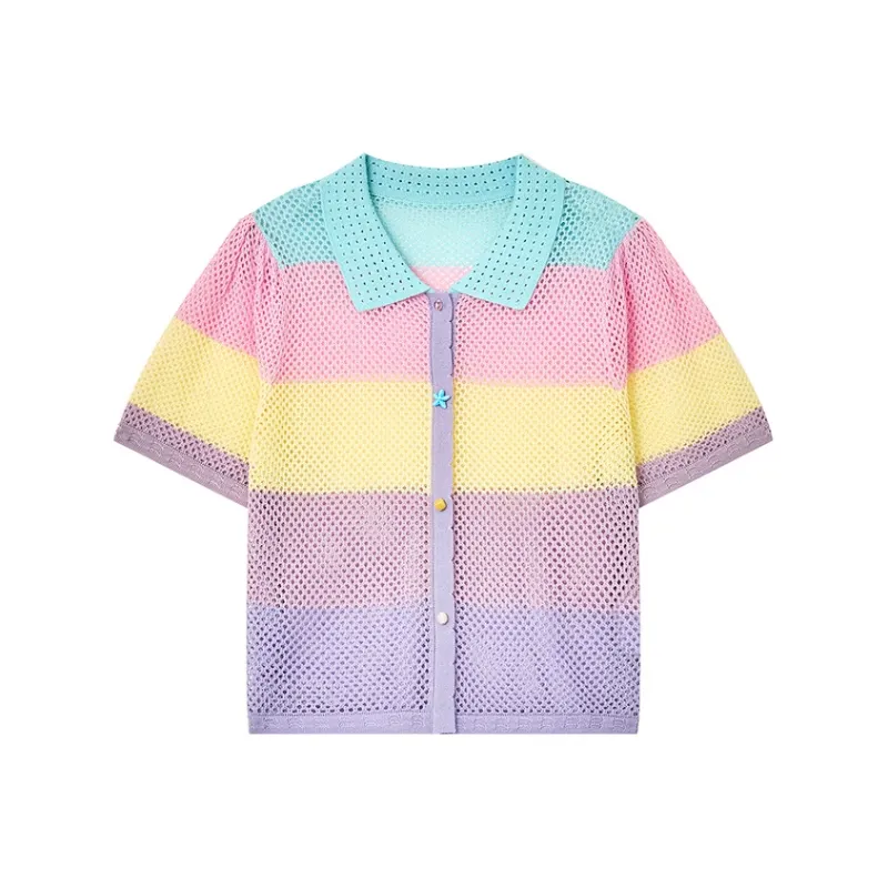 ELF SACK Knitwear Women's Colored Glaze Sea Pink Purple-0