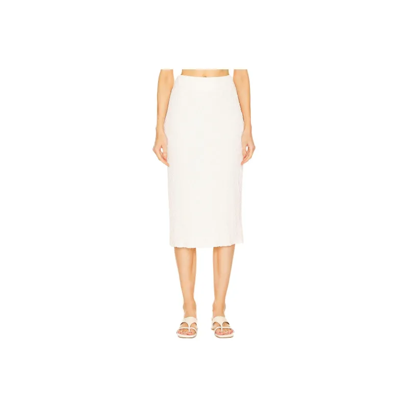 VINCE Casual Long Skirt Women's White-0