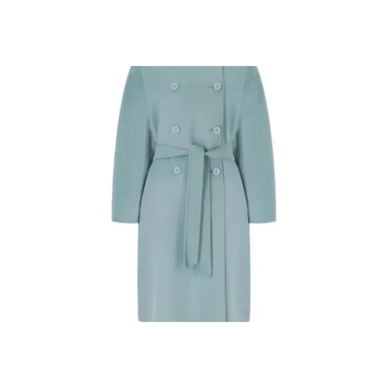 WEEKEND MaxMara Max Mara Weekend Avenue Blue Belted Coat-1