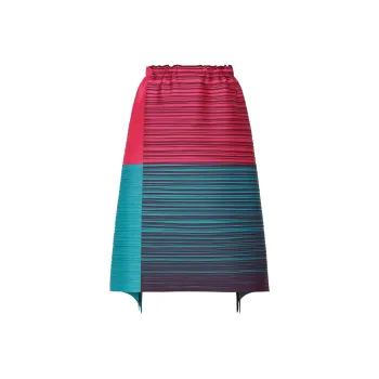 PLEATS PLEASE ISSEY MIYAKE Casual Long Skirt Women's Pink Blue