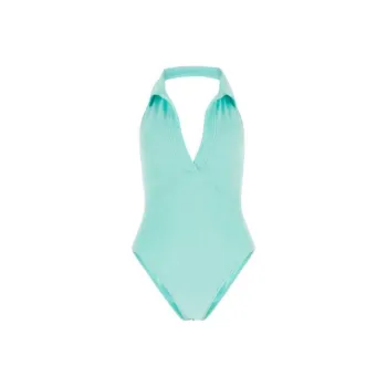 LISA MARIE FERNANDEZ Polo Maillot Terry Cloth V Neck Swimsuit