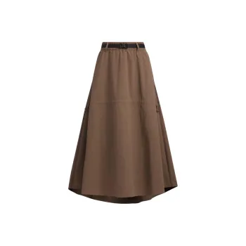 Adidas Casual Long Skirt Women's Brown