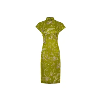 Shanghai Tang Winding Stream Party Silk Qipao Dress
