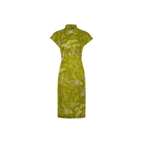Shanghai Tang Winding Stream Party Silk Qipao Dress