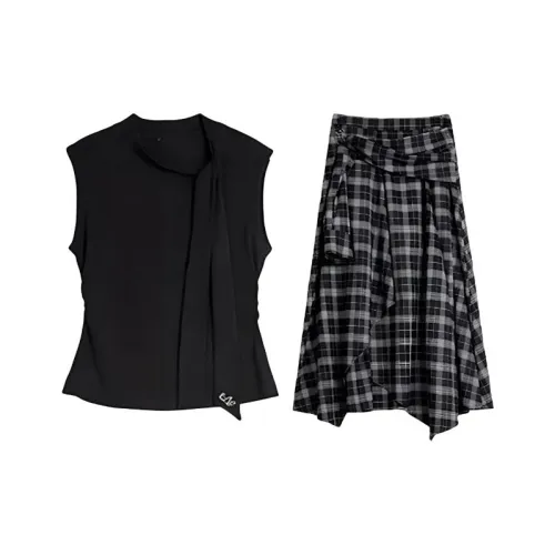 TIBINB Two Piece Skirt Sets Women's