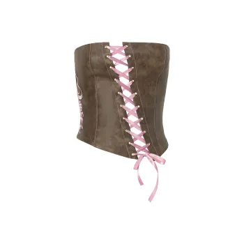 JYOSEI Strapless Tops Women's Brown