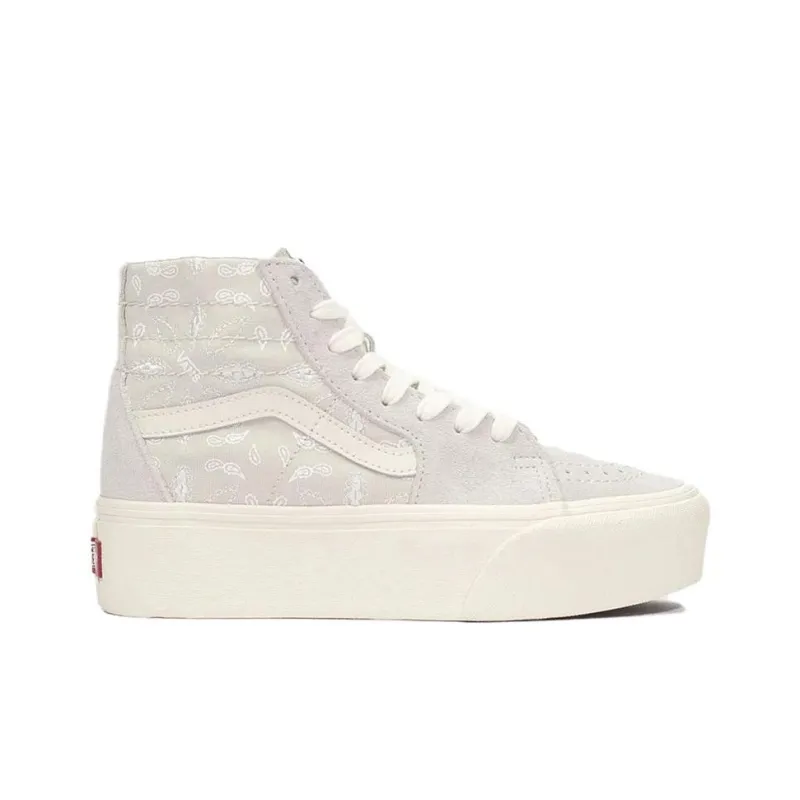 Vans SK8 HI Slip Resistant High Top Skateboard Shoes Unisex Beige-1