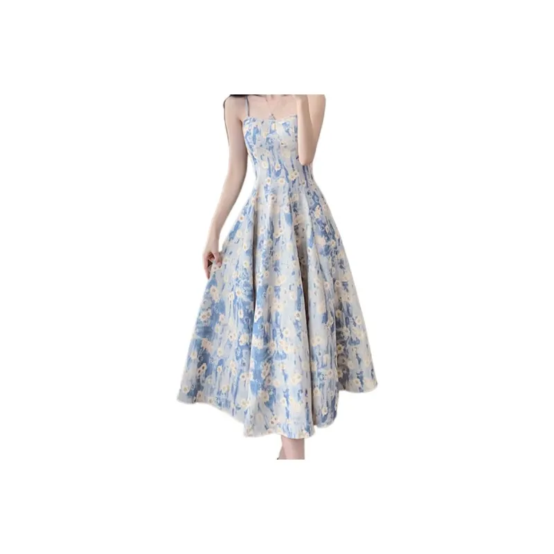 GOSO Slip Dresses Women's Light Blue-1