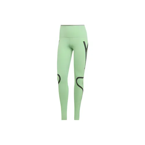 Adidas BY STELLA MCCARTNEY TRUEPACE RUNNING LEGGINGS Athletic Trousers Women's Semi-Shimmer Green
