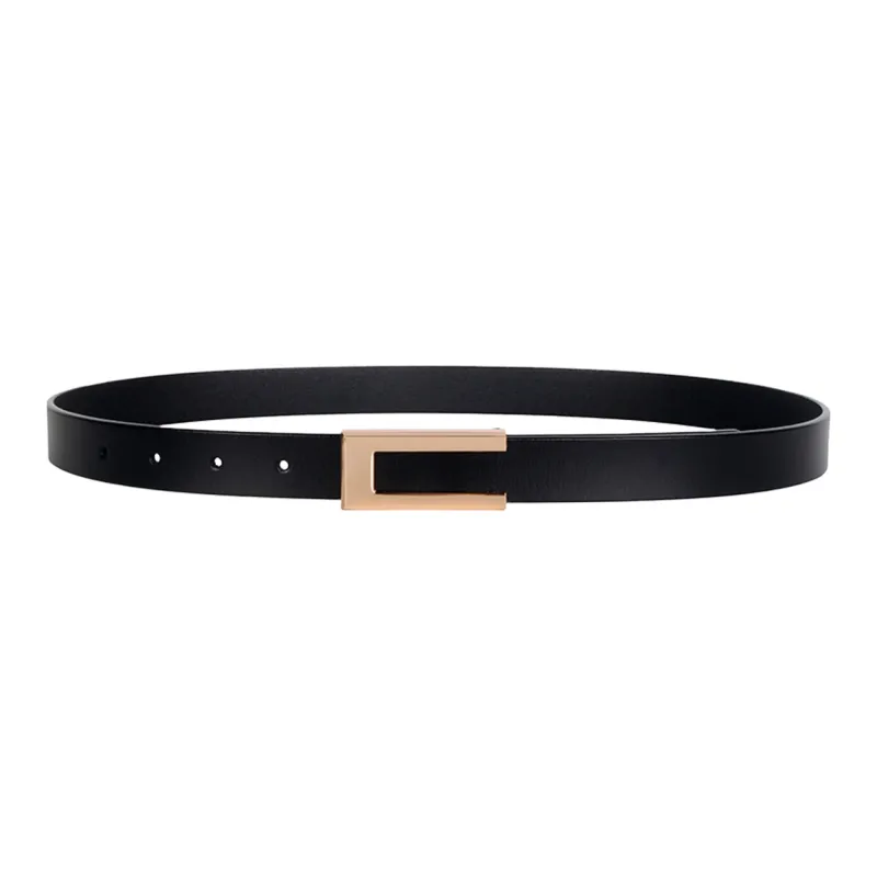 Youyoulan Cow Leather Belts Women's 2.3cm-0