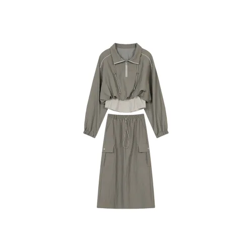 ELF SACK Skirt Set Women's Army Green