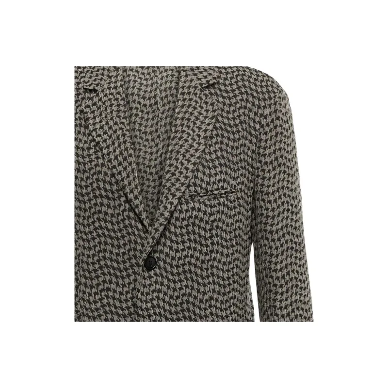 GIORGIO ARMANI Houndstooth pattern Single breasted Blazer-4