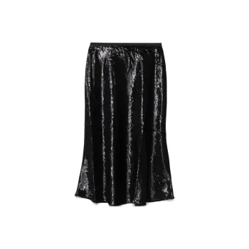 Polo Ralph Lauren Lamé Midi Skirt