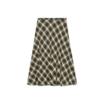 ZARA ZW Series Casual Long Skirts Women's Khaki
