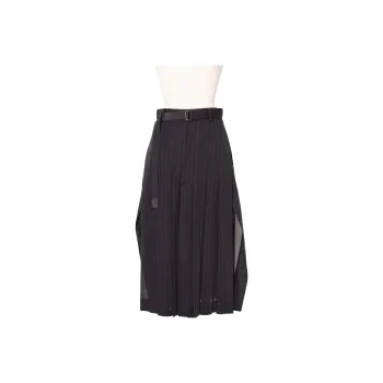 Sacai Pinstriped Midi Skirt