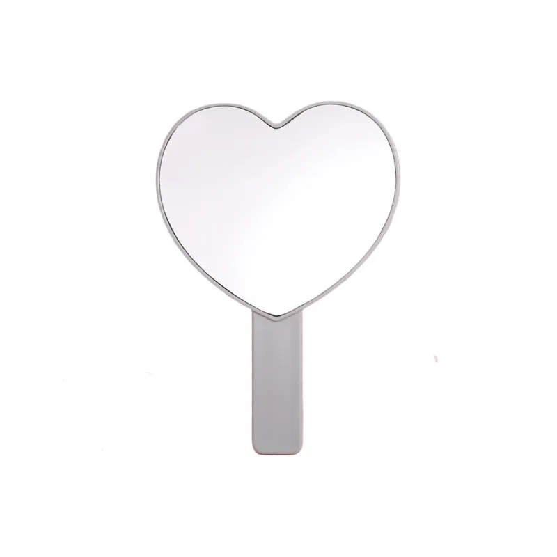 JIXUAN Heart Handheld Make Up Mirrors Portable Mini DIY Whipped Cream Glue-6