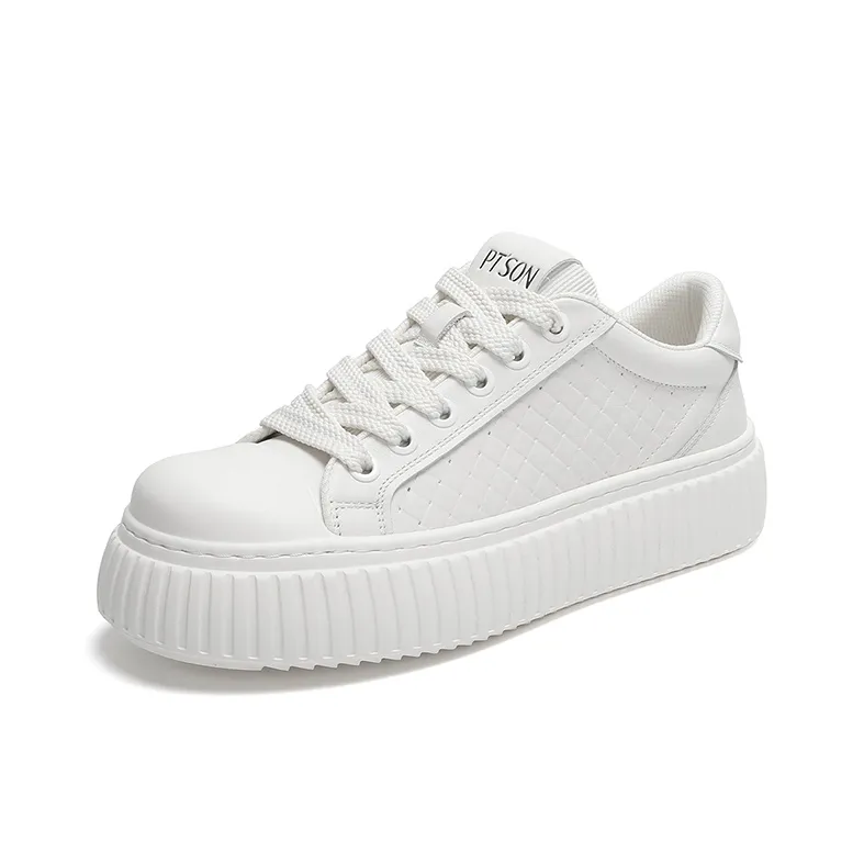 PT'SON Lightweight Breathable Height Increasing Low Top Skateboard Shoes Men's-1