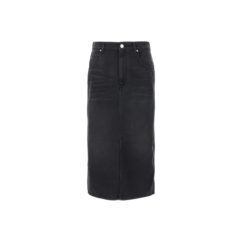 ISABEL MARANT High Waist Front Slit Skirt-0