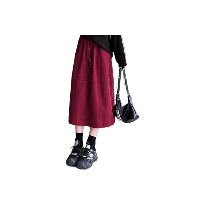 FORLOVENANCY Casual Long Skirt Women's-5