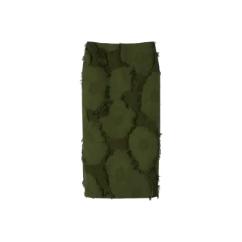 GUCCI SS25 Casual Long Skirts Women's Forest Green