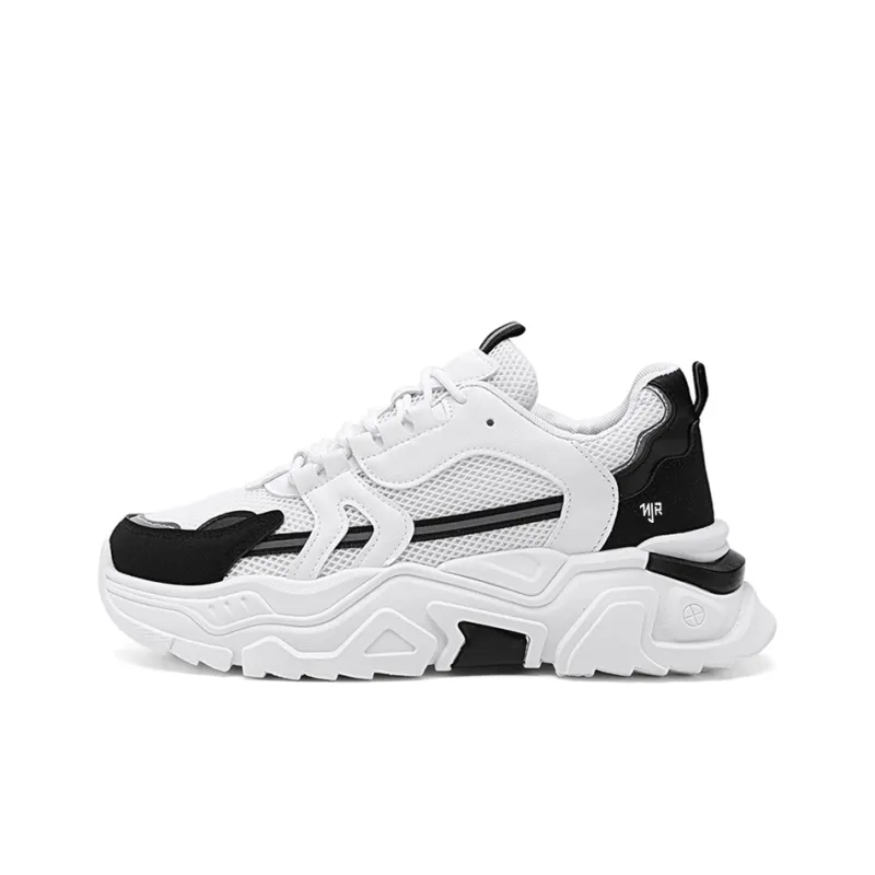 NANJIREN Cushioning, Slip Resistant, Abrasion Resistant, Height Increasing Low Top Chunky Sneakers Men's-0