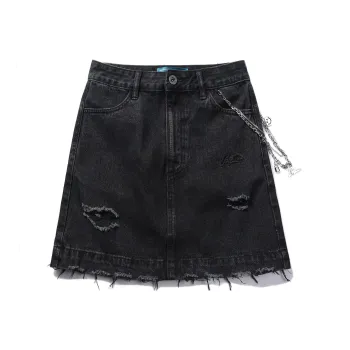 Guuka Hero Denim Short Skirts Women's Black