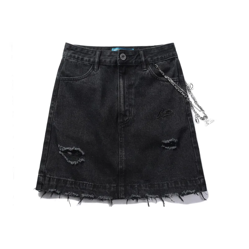 Guuka Hero Denim Short Skirts Women's Black-0