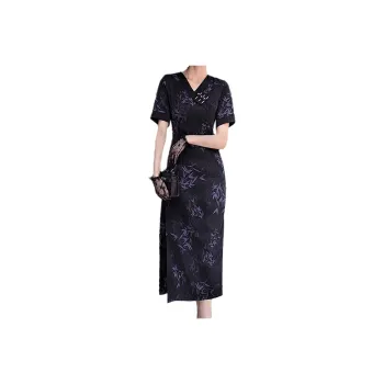 Mapping Cheongsam Women's Black