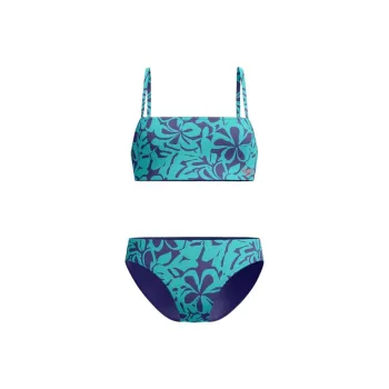 Speedo Women'sPrintedAdjustableThinstap Bikini Women's Blue/Green