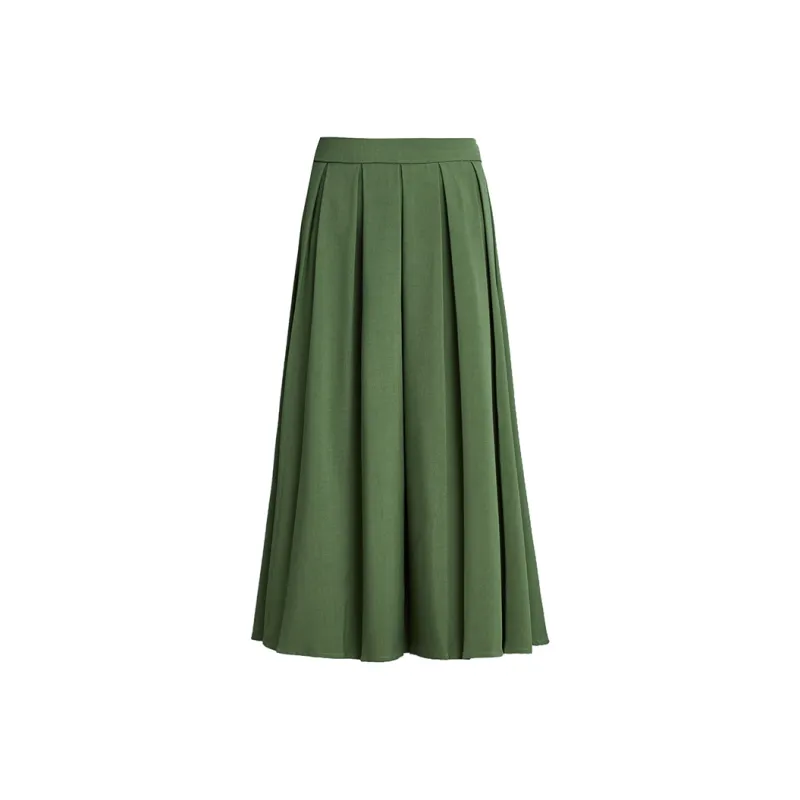 VICTORIA&VERA Casual Long Skirt Women's Avocado Green-0