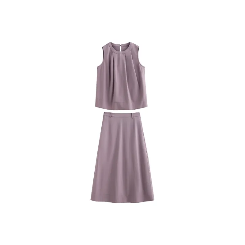 Initial Language Skirt Set Women's-6
