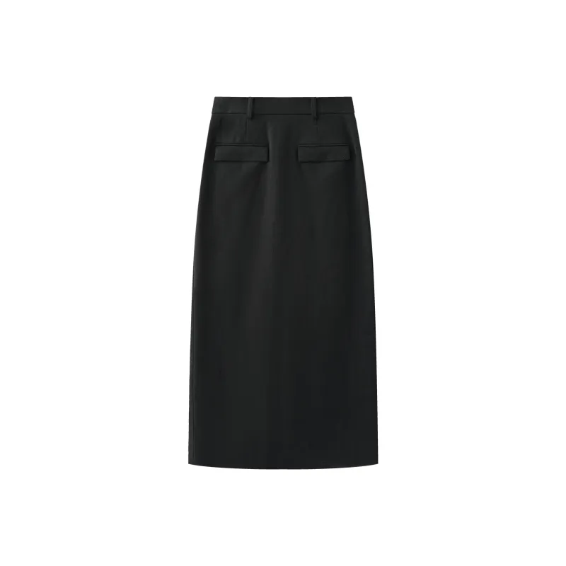 THE SEA LIFE Casual Long Skirt Women's Black Gray-0
