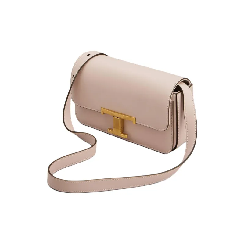 TOD'S T Timeless Calfskin Crossbody Bag Mini Women's Pink-2