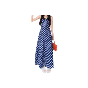 RENBEN Slip Dresses Women's Blue