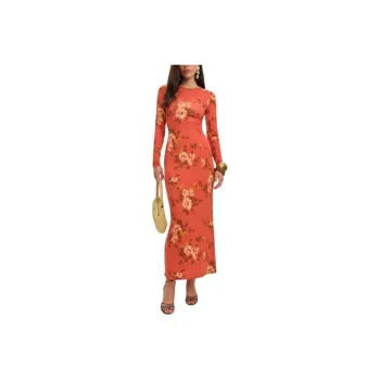 REFORMATION Tommie Knit Dress Long Sleeved Dress Women's