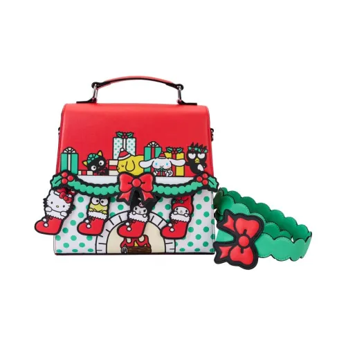 Sanrio Loungefly Collaboration Polyurethane One Shoulder Handbag Women's Red & Multicolor