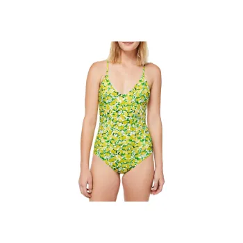 Lululemon Weave The Waves One-piece Swimsuit Women's Lemon Print