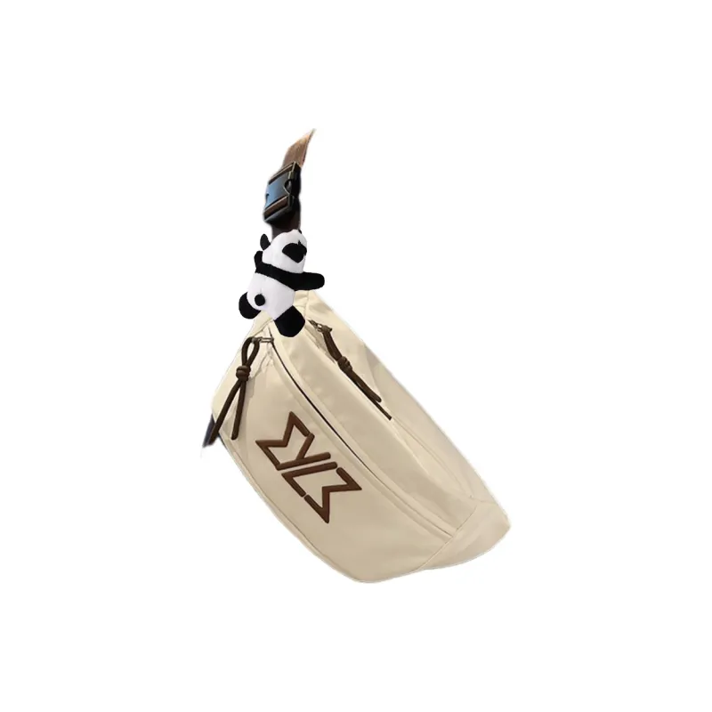 Tonlion Nylon Sling Bag Unisex Black/White-9