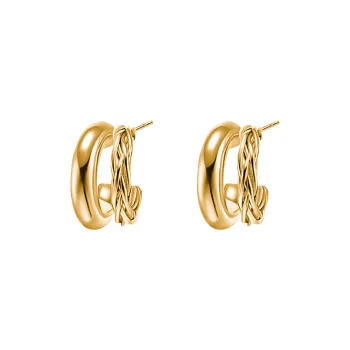 ONEKISS Gold Plated Copper Earrings Women's