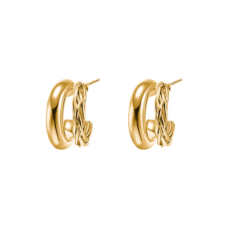 ONEKISS Gold Plated Copper Earrings Women's-0