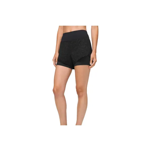 Lululemon Stop Drop And Squat Sports Shorts Women's Camouflage Dark Gray