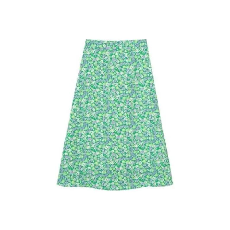 E.land Casual Long Skirt Women's Green-0