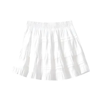POPO.INFO Casual Short Skirts Women's White Moonlight