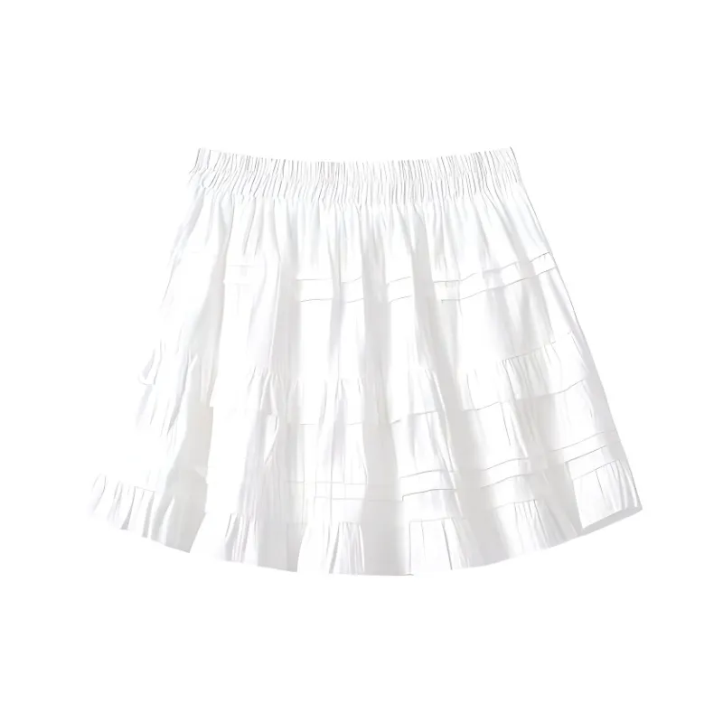 POPO.INFO Casual Short Skirts Women's White Moonlight-0