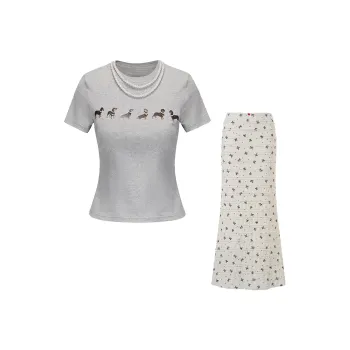 FOASIS Two Piece Skirt Sets Women's